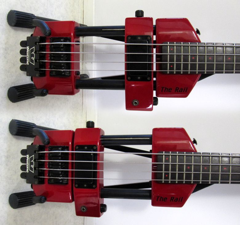 Guitar Blog 1980s Westone Rail Bass headless design with sliding pickup